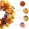 Glitzhome® 24" Fall Dahlia, Pumpkin, Leaf & Berry Wreath